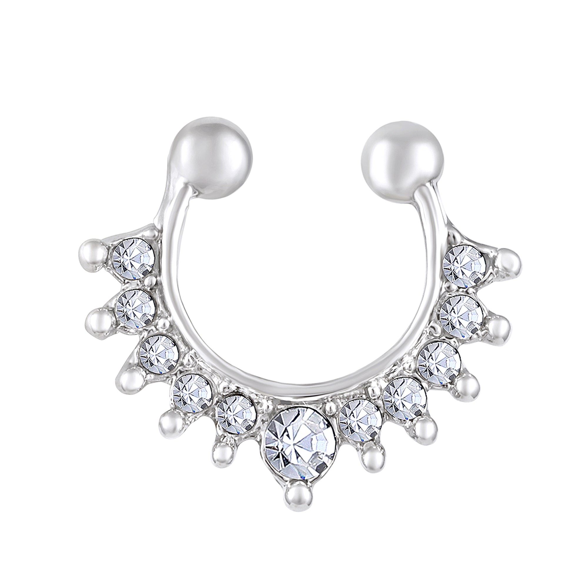 Horseshoe-Shaped Non-Piercing Septum Nose Ring