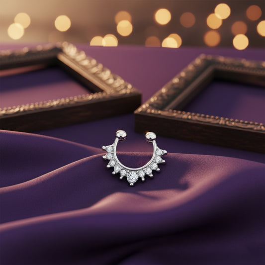 Horseshoe-Shaped Non-Piercing Septum Nose Ring
