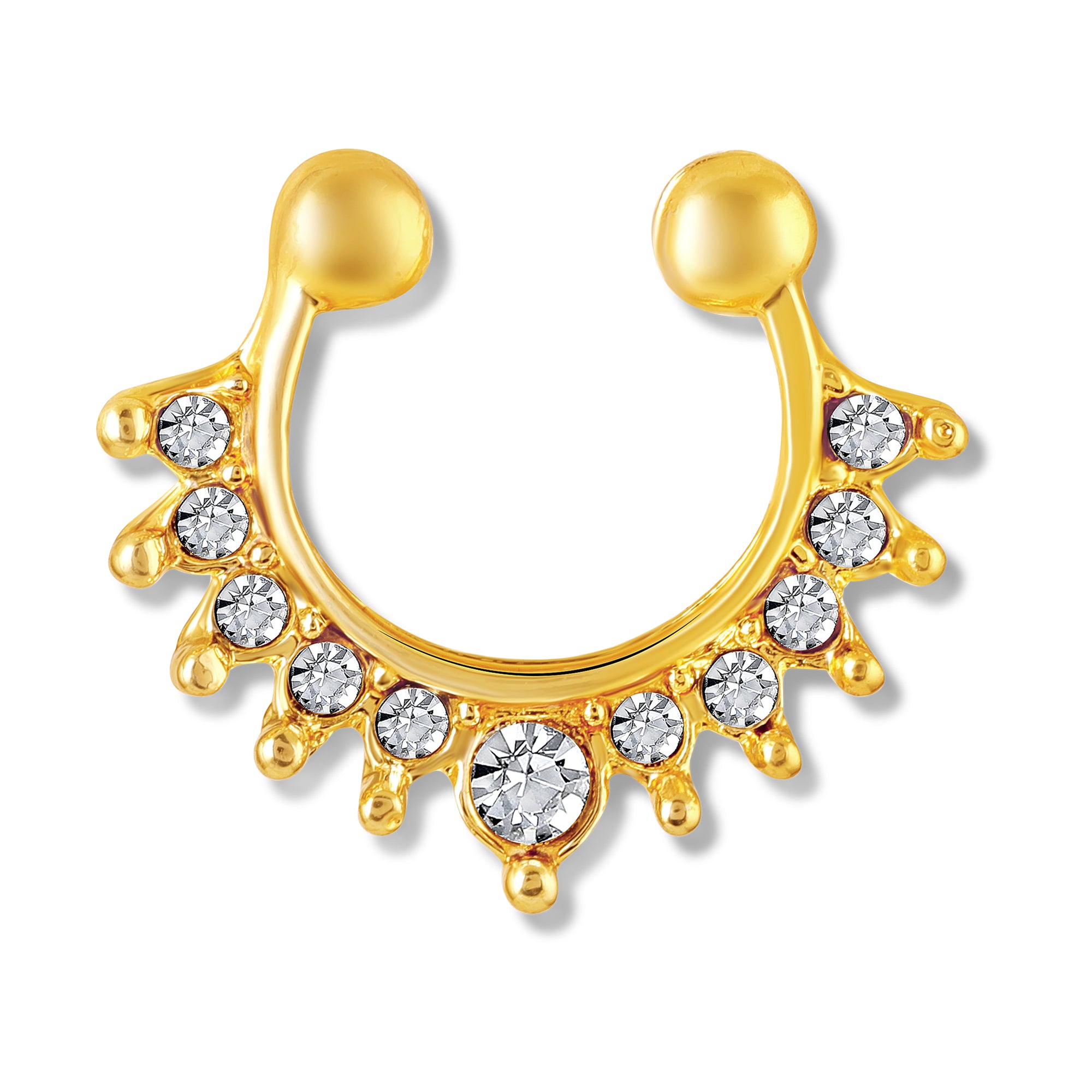 Horseshoe-Shaped Non-Piercing Septum Nose Ring