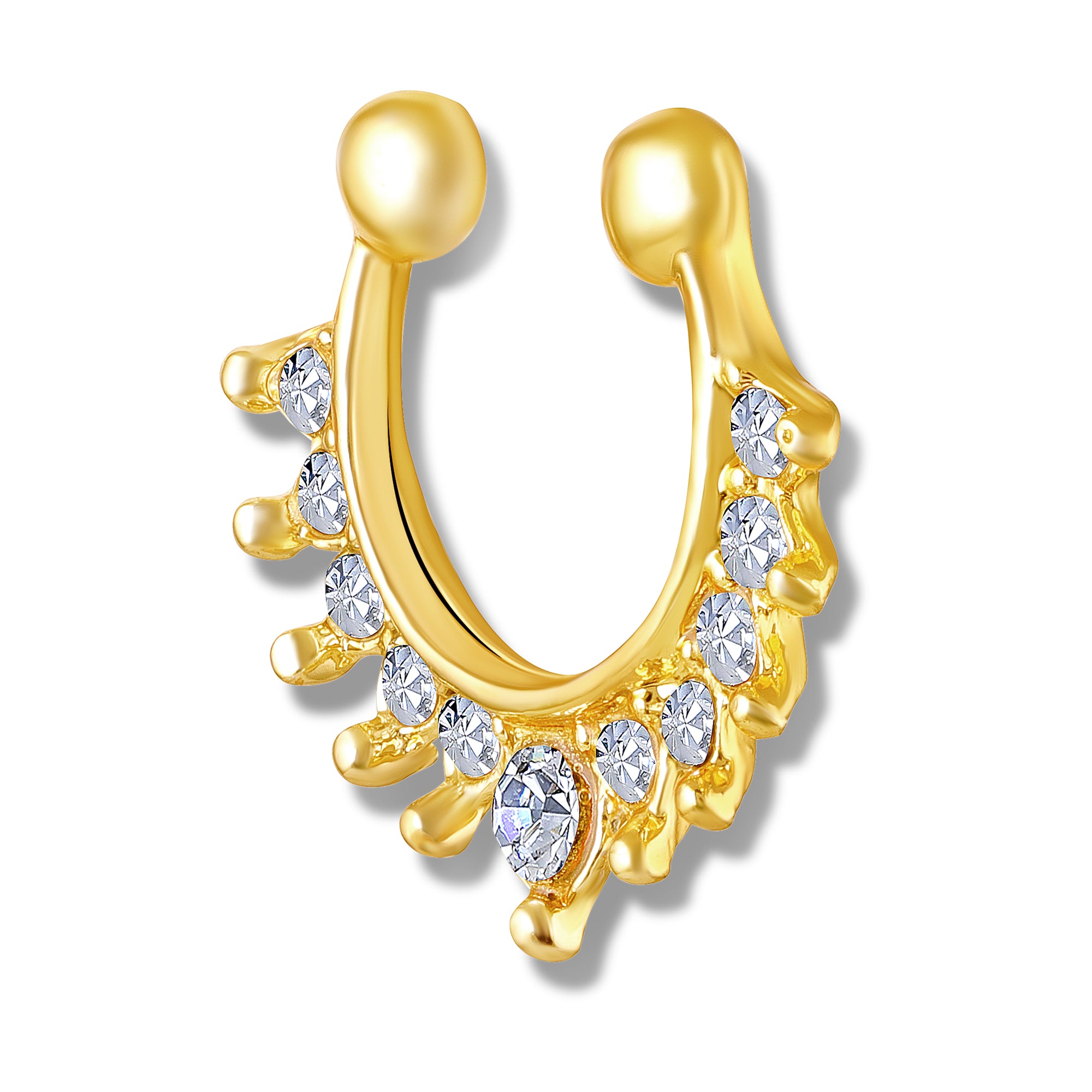 Horseshoe-Shaped Non-Piercing Septum Nose Ring