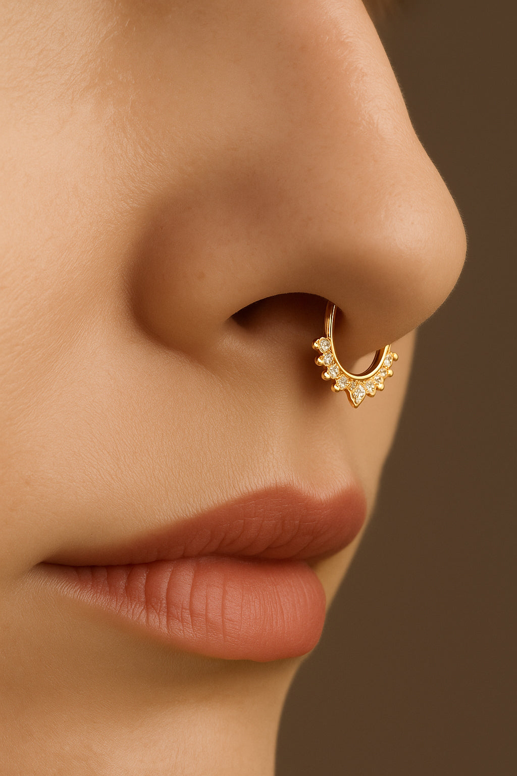 Horseshoe-Shaped Non-Piercing Septum Nose Ring