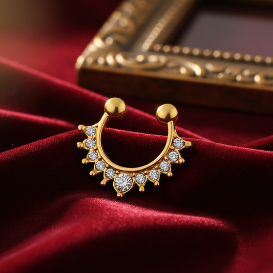 Horseshoe-Shaped Non-Piercing Septum Nose Ring
