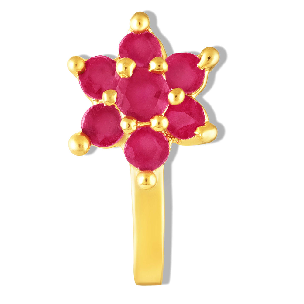 Non-Piercing Floral Cluster Adjustable Nose Ring