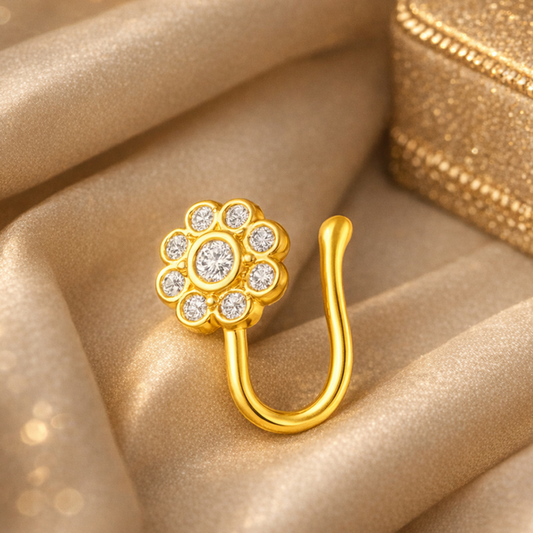 Non-Piercing Floral Adjustable Nose Ring