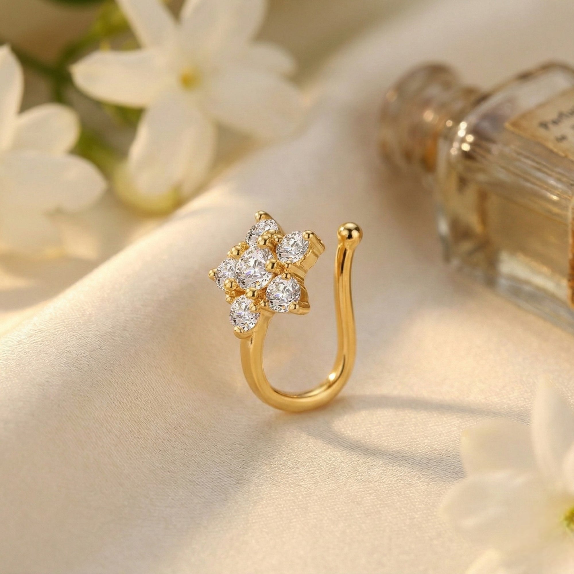 Non-Piercing Floral Adjustable Nose Ring