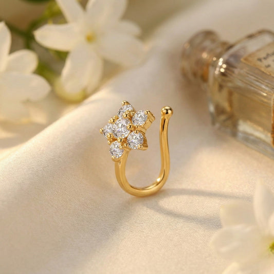 Non-Piercing Floral Adjustable Nose Ring