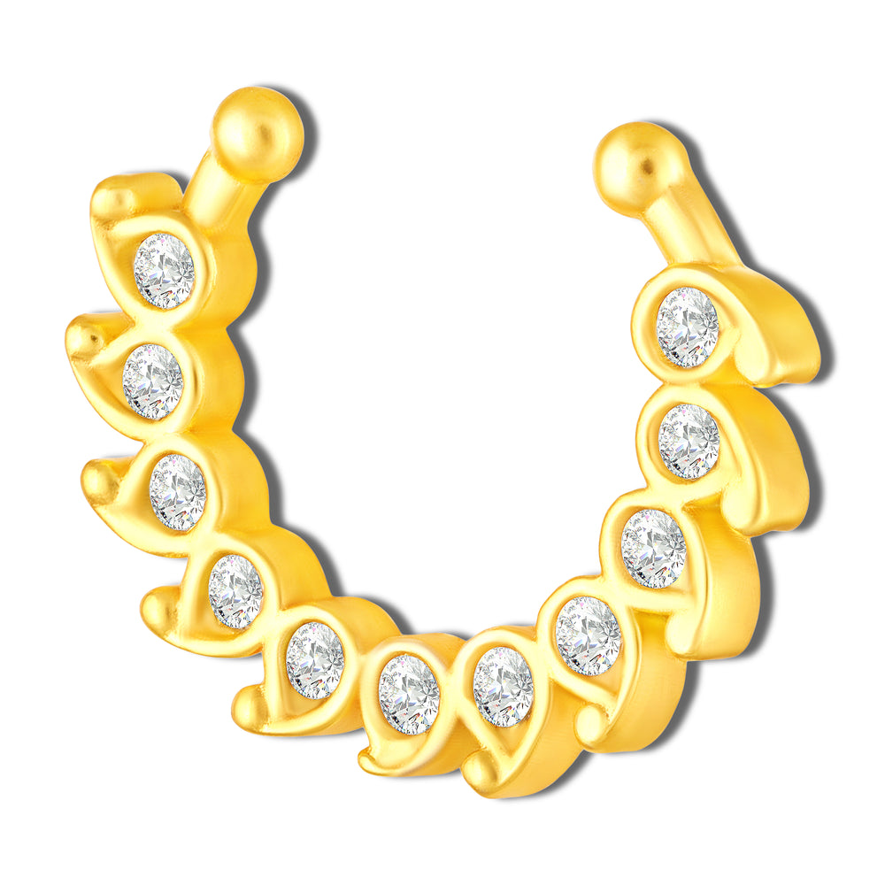 White Crystals Septum Nose Ring