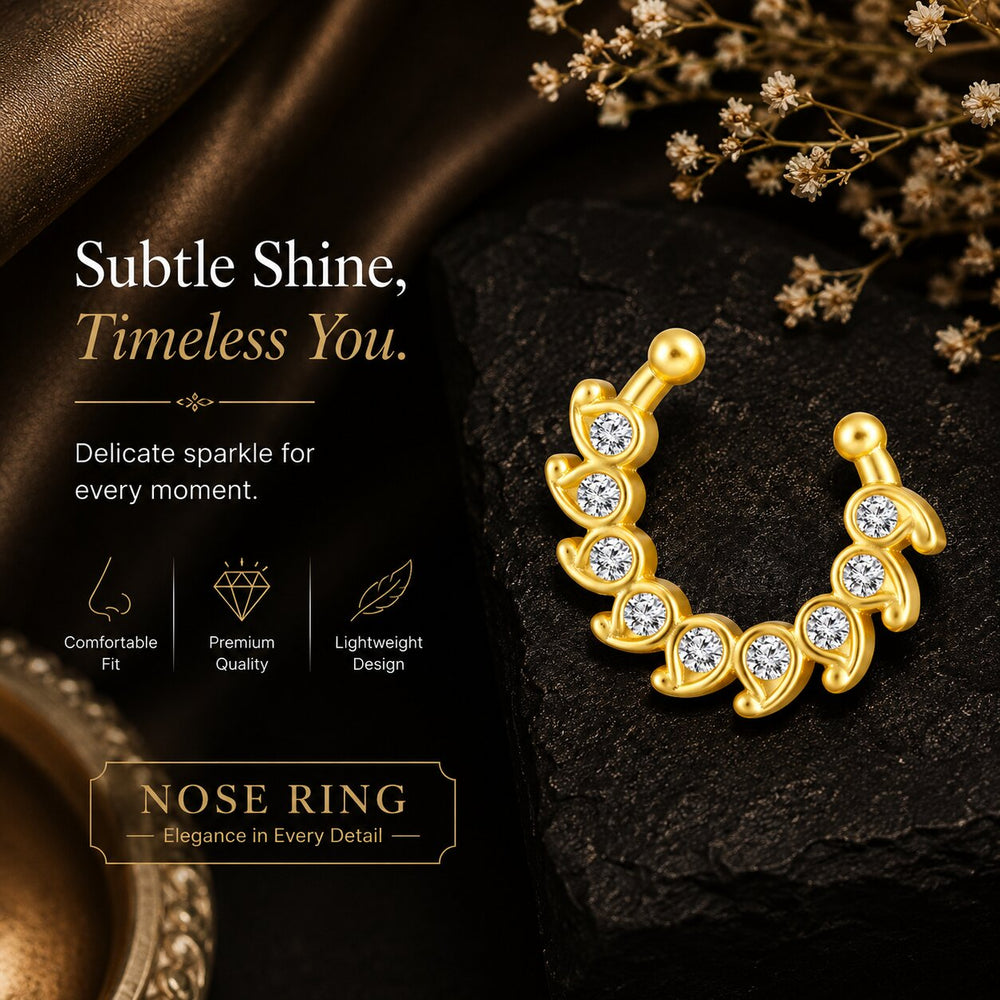 White Crystals Septum Nose Ring