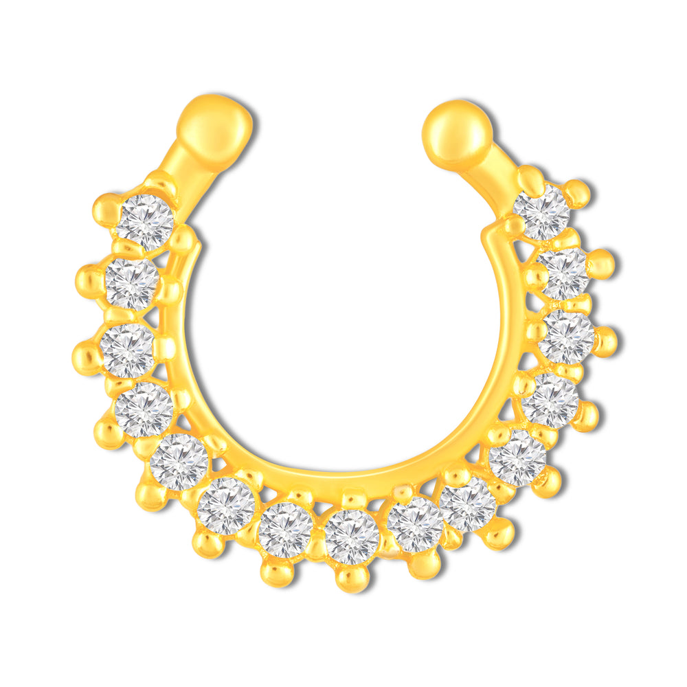 White Crystals Septum Nose Ring