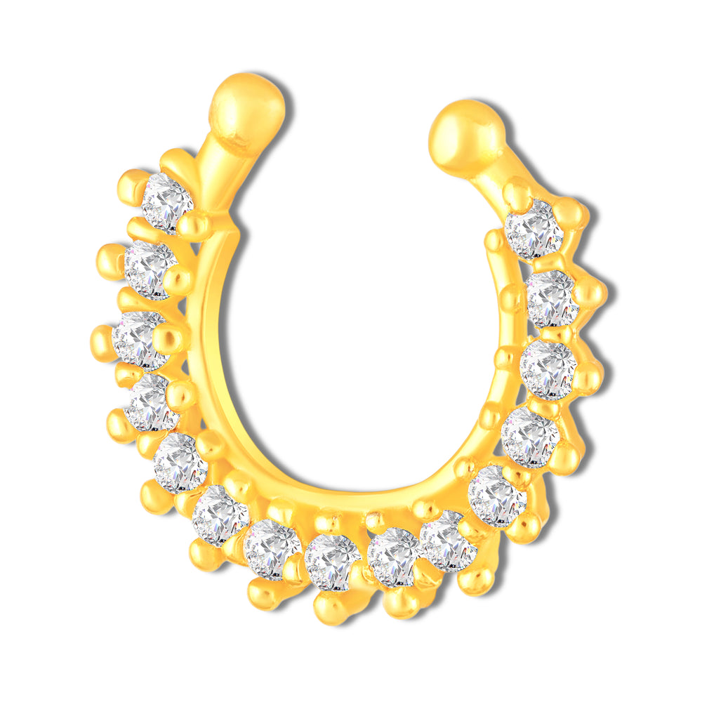 White Crystals Septum Nose Ring