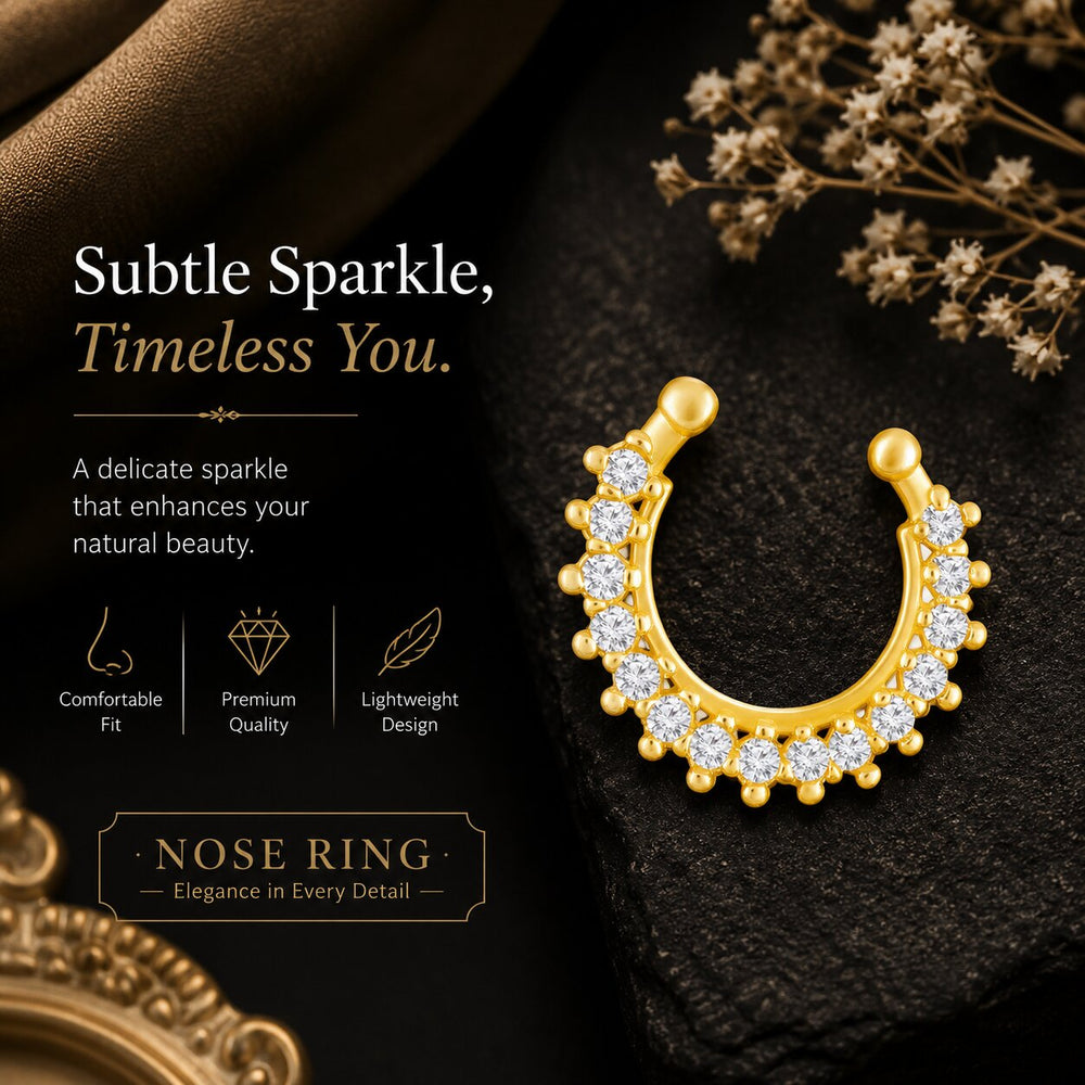 White Crystals Septum Nose Ring