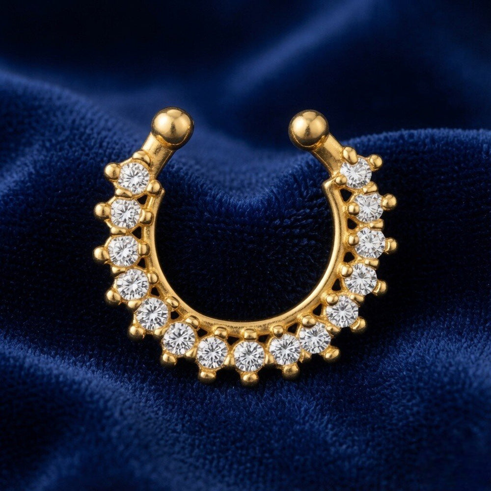 White Crystals Septum Nose Ring