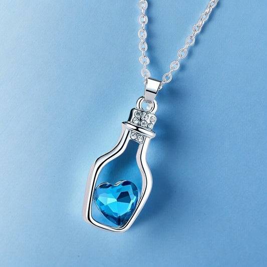 Valentine Gift Bottle Heart Pendant