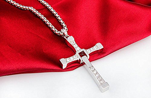 Religious Cross Pendant with Crystal