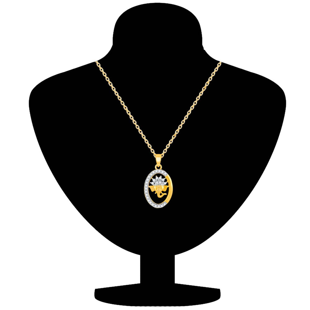 Ganesha idol Unisex CZ Pendant