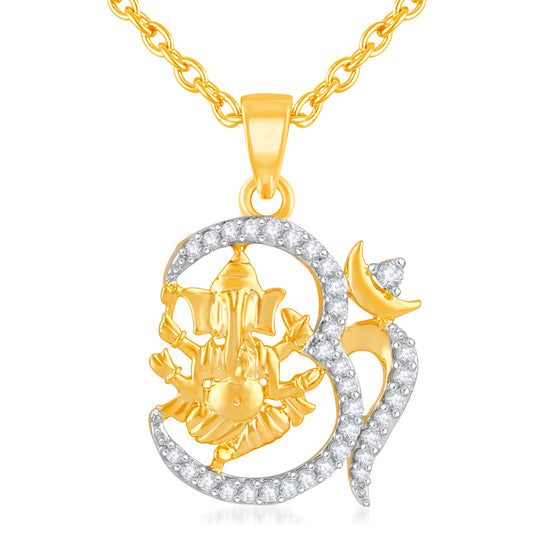 Omkara Ganesha Unisex CZ Pendant