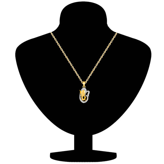 Siddhidhata Ganesha Om Unisex CZ Pendant