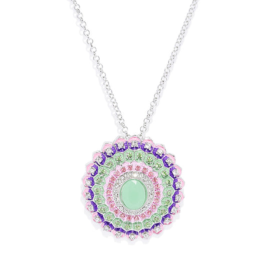 Multicolour Meenakari Crystal Pendant