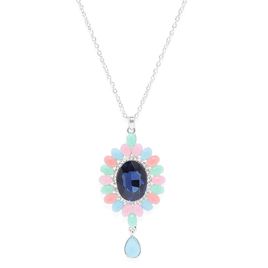 Multicolour Gleaming Crystals Pendant