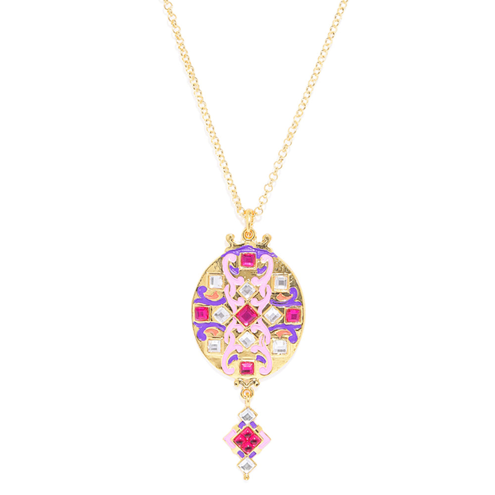 Glamorous Multicolour Meenakari Crystal Pendant