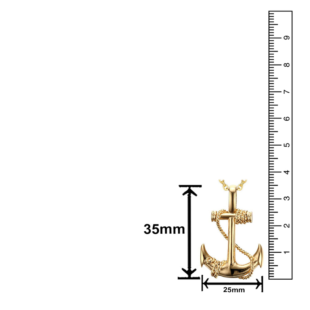 Unisex Sailor Anchor Pendant with Chain