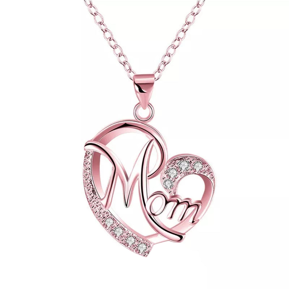 Dual Heart Crystal Mom Pendant