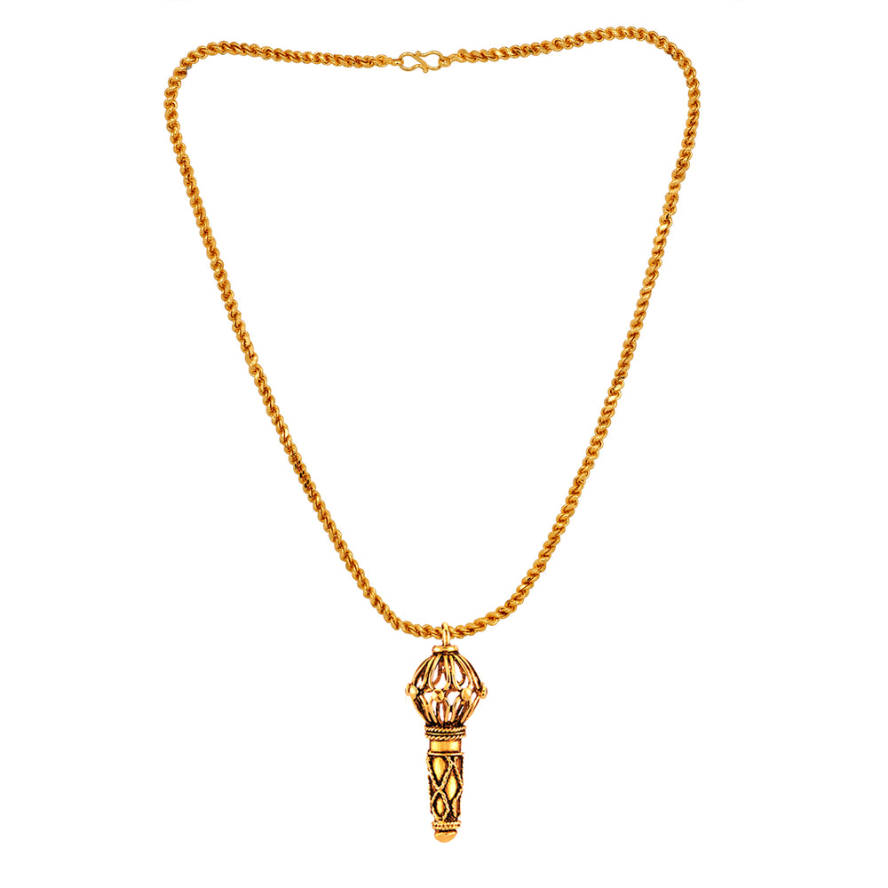 Lord Hanuman Gada Religious Pendant with 20 Inch Chain
