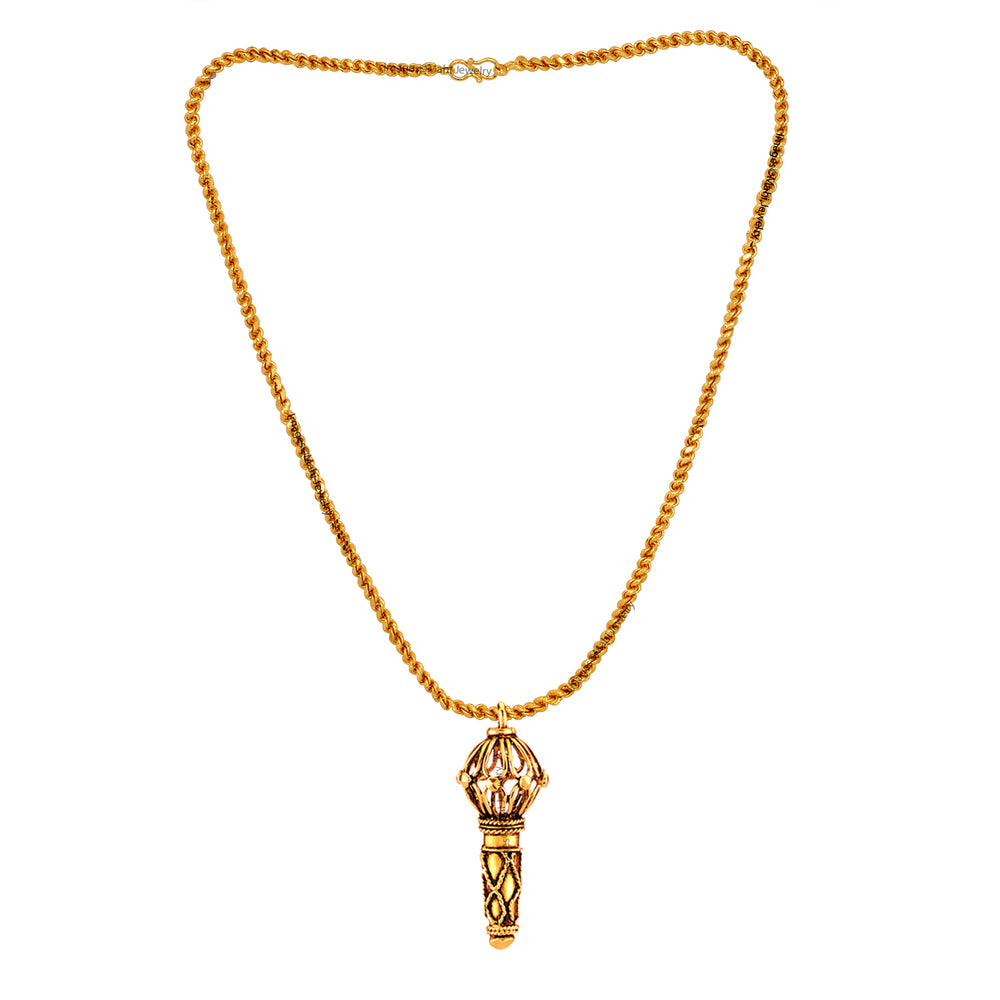 Lord Hanuman Gada Religious Pendant with 20 Inch Chain