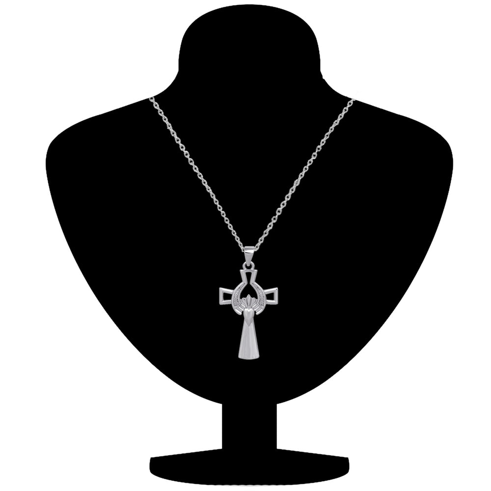 Rosegold Plated Infinity Cross Symbol Pendant Necklace