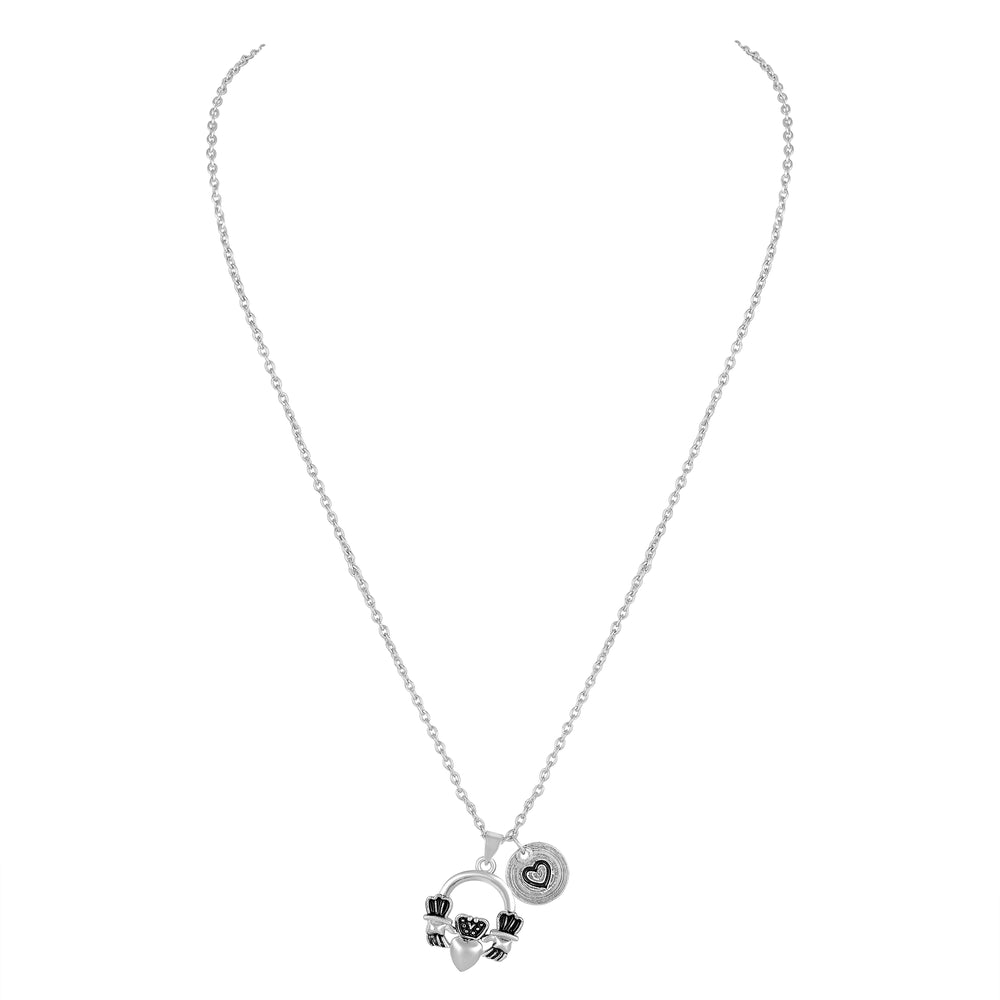 Oxidized Plated Cute Trendy Small Elephant Pendant with Chain