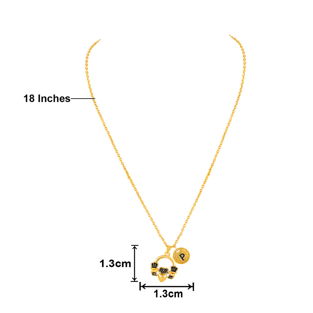 Oxidized Plated Cute Trendy Small Elephant Pendant with Chain