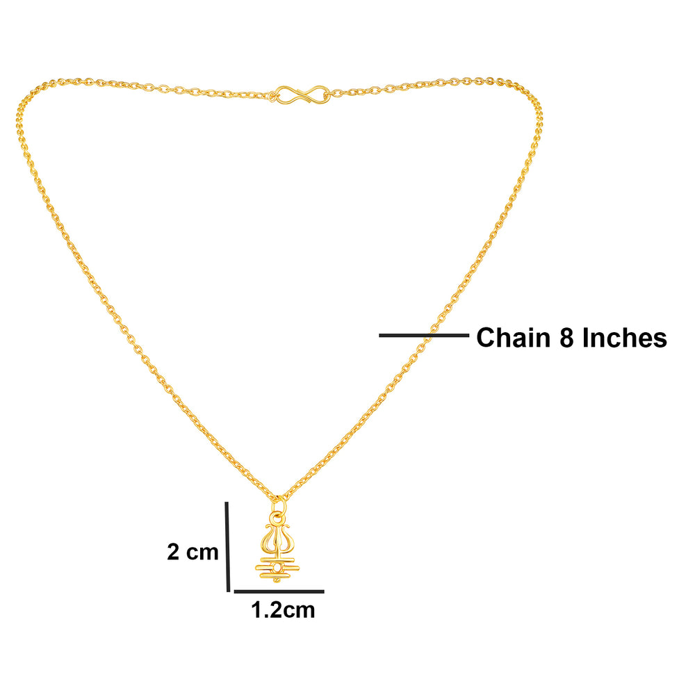 Trishul Shaped Pendant with Chain