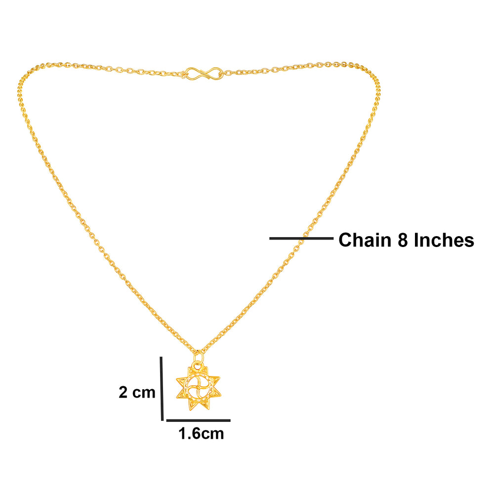 Trishul Shaped Pendant with Chain
