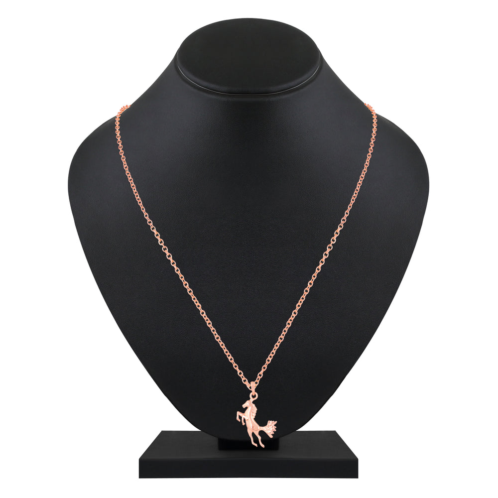 Royal Horse Shaped Charm Pendant with Chain