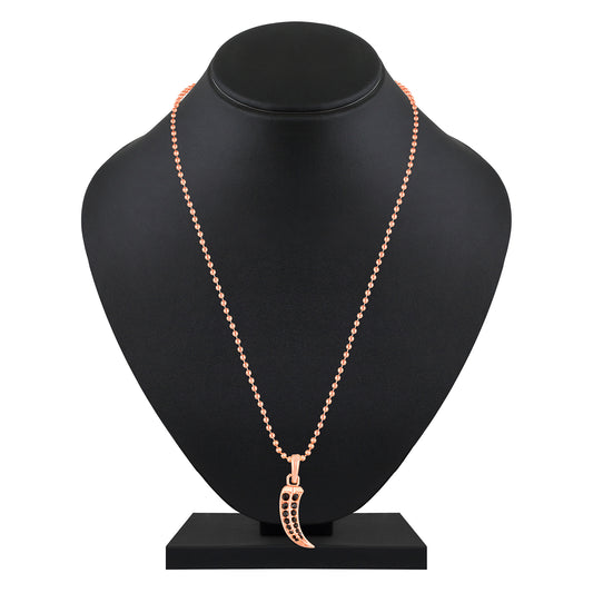 Claw Shaped Black Crystals Pendant With Chain