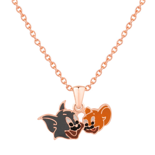 Cartoon Meenakari Work Enamel Pendant with Chain for Kids