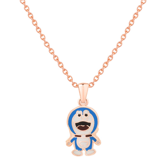Cartoon Meenakari Work Enamel Pendant with Chain for Kids