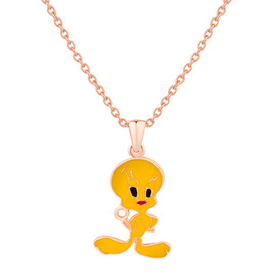 Cartoon Meenakari Work Enamel Pendant with Chain for Kids Childerns