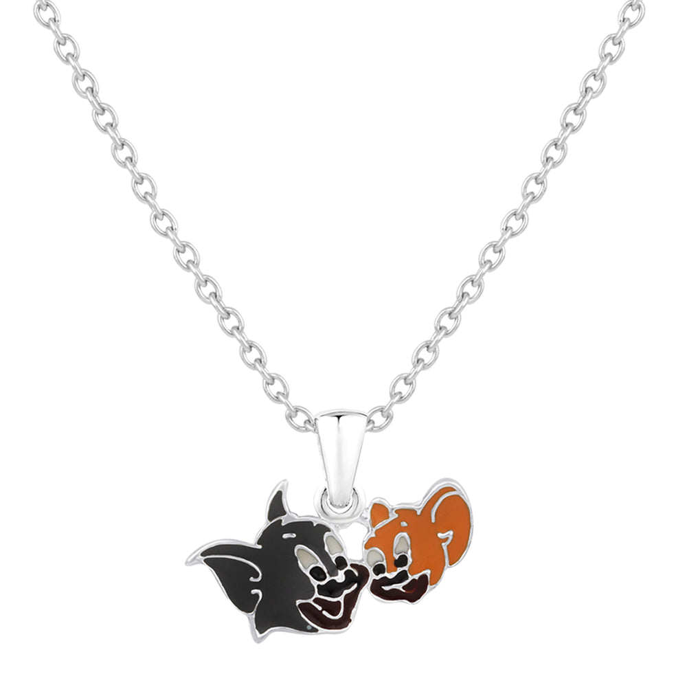 Cartoon Meenakari Work Enamel Pendant with Chain for Kids