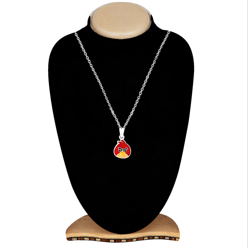 Cartoon Meenakari Work Enamel Pendant with Chain for Kids