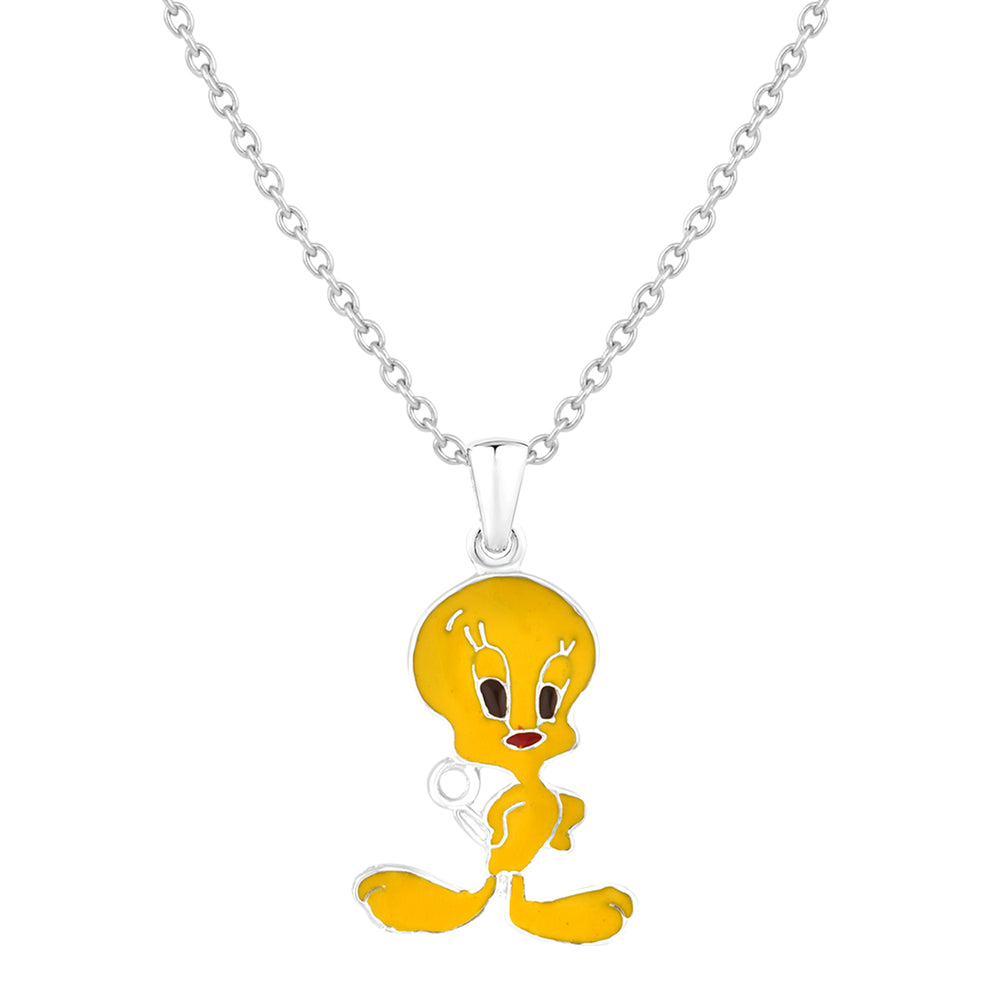Cartoon Meenakari Work Enamel Pendant with Chain for Kids Childerns