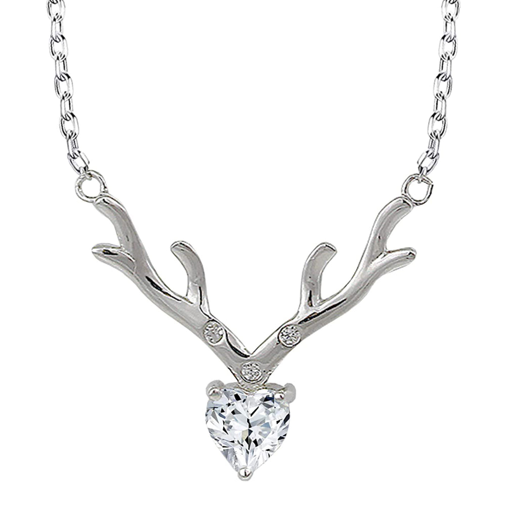 Deer Heart Pendant with Chain