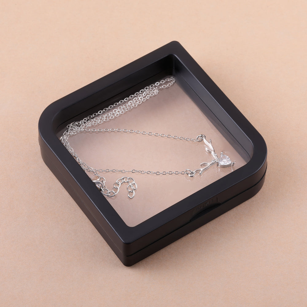 Deer Heart Pendant with Chain