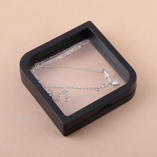 Deer Heart Pendant with Chain