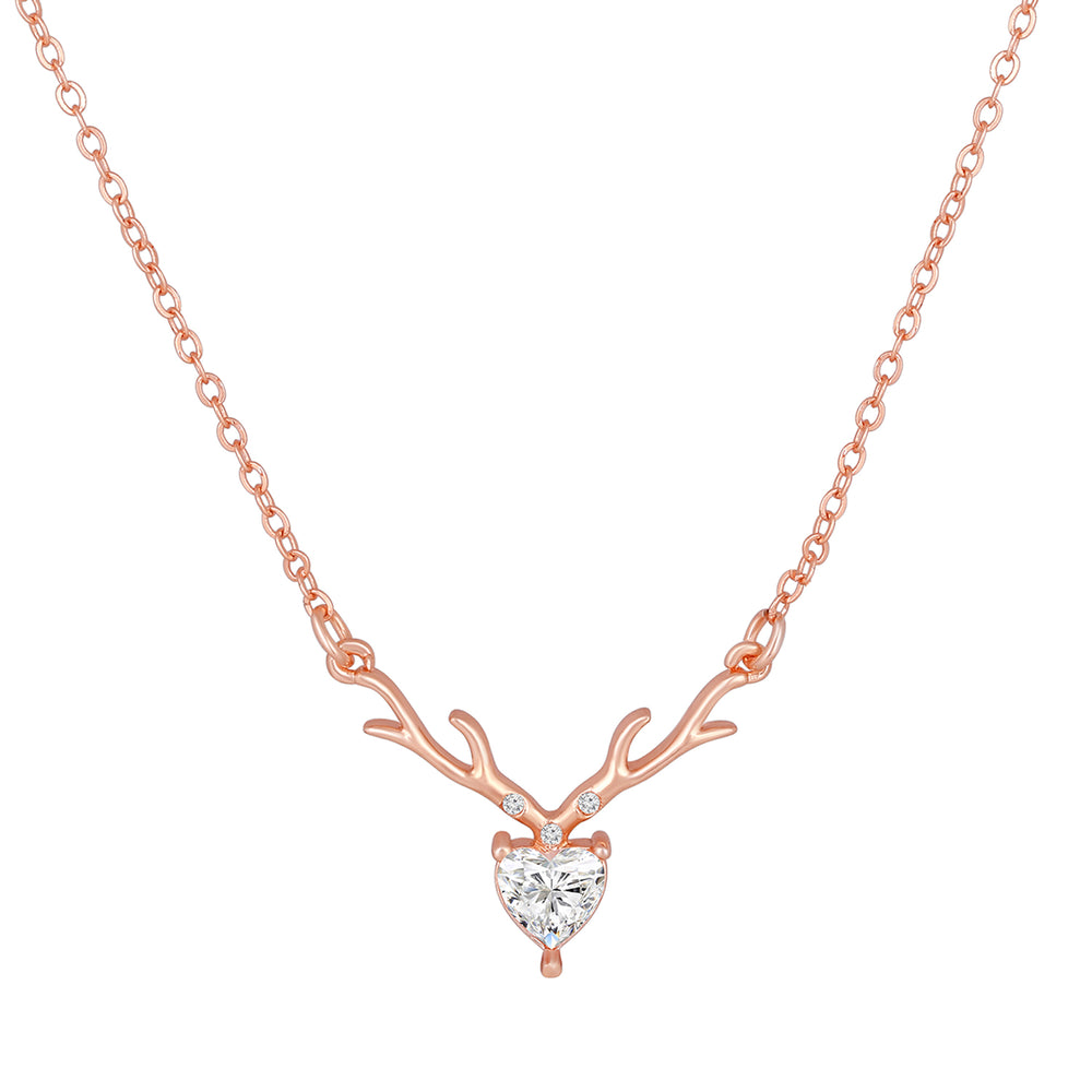 Deer Heart Pendant with Chain