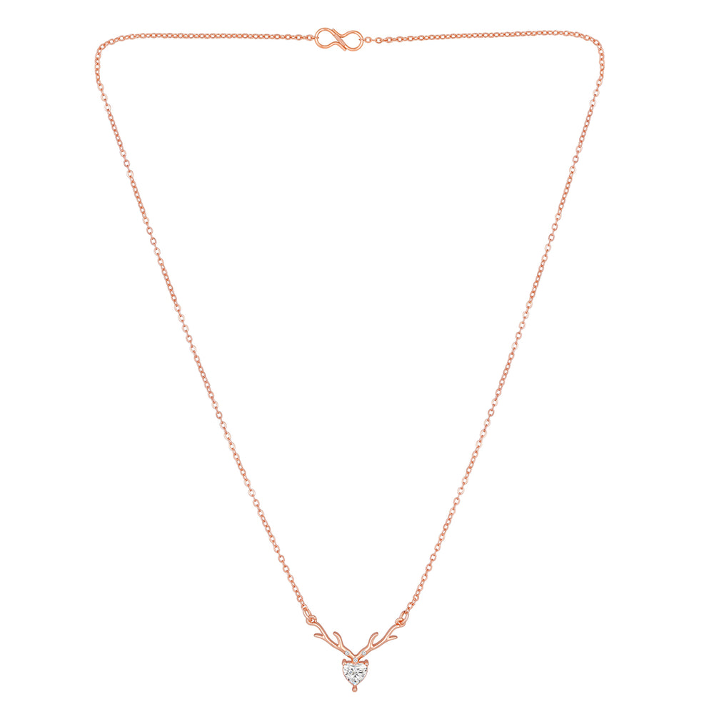 Deer Heart Pendant with Chain