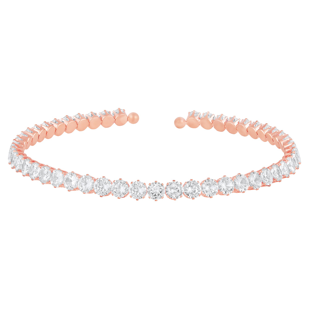 Elegant Adjustable Cubic Zirconia Choker Necklaces