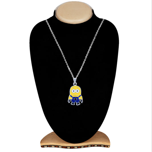 Blue and Yellow Enameled Cartoon Kids Pendant