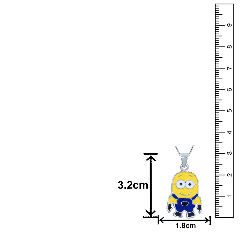 Blue and Yellow Enameled Cartoon Kids Pendant