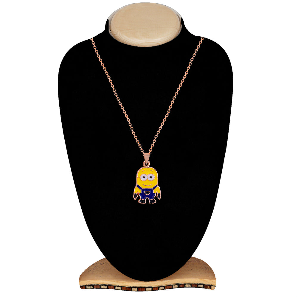Blue and Yellow Enameled Cartoon Kids Pendant
